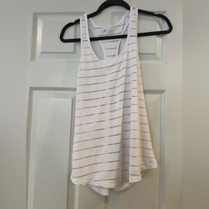 Zyia Havana White Striped Women's Tank Top EUC Sz L